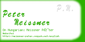 peter meissner business card
